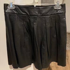 Banana Republic Skirt 0 XS Leather Black NWT